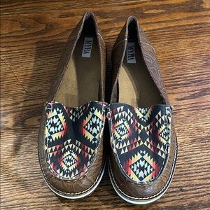 Myra Bag Women's Floral Print Leather and Patterned Loafers